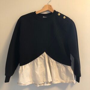 Zara kids | 9-10 | Layered Sweater with Gold Buttons